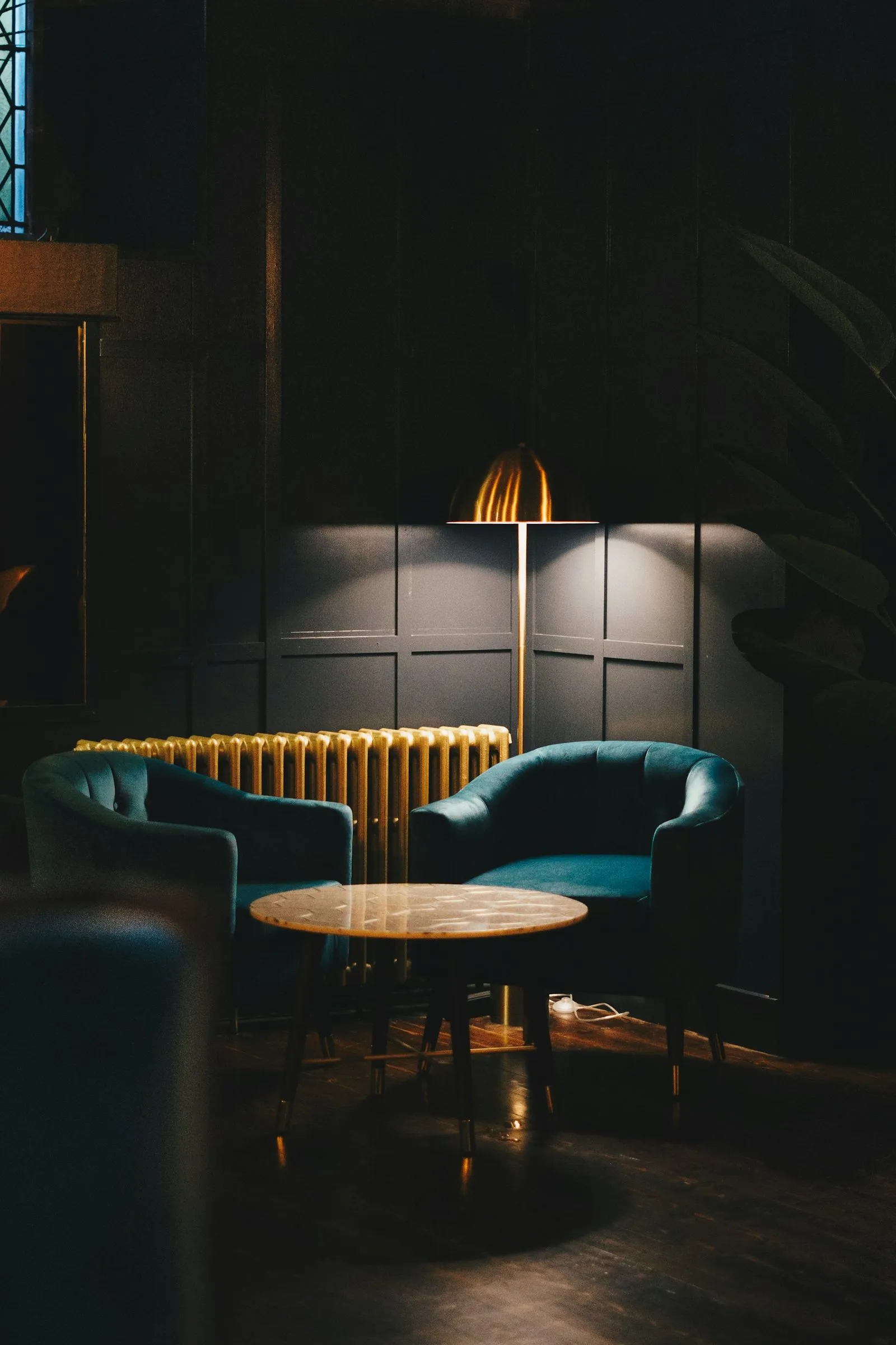 Dark urban restaurant